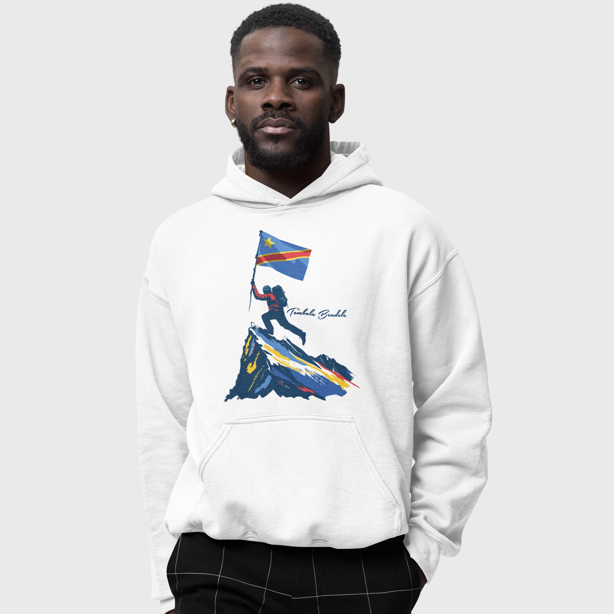 Congo Bendele Hoodie White