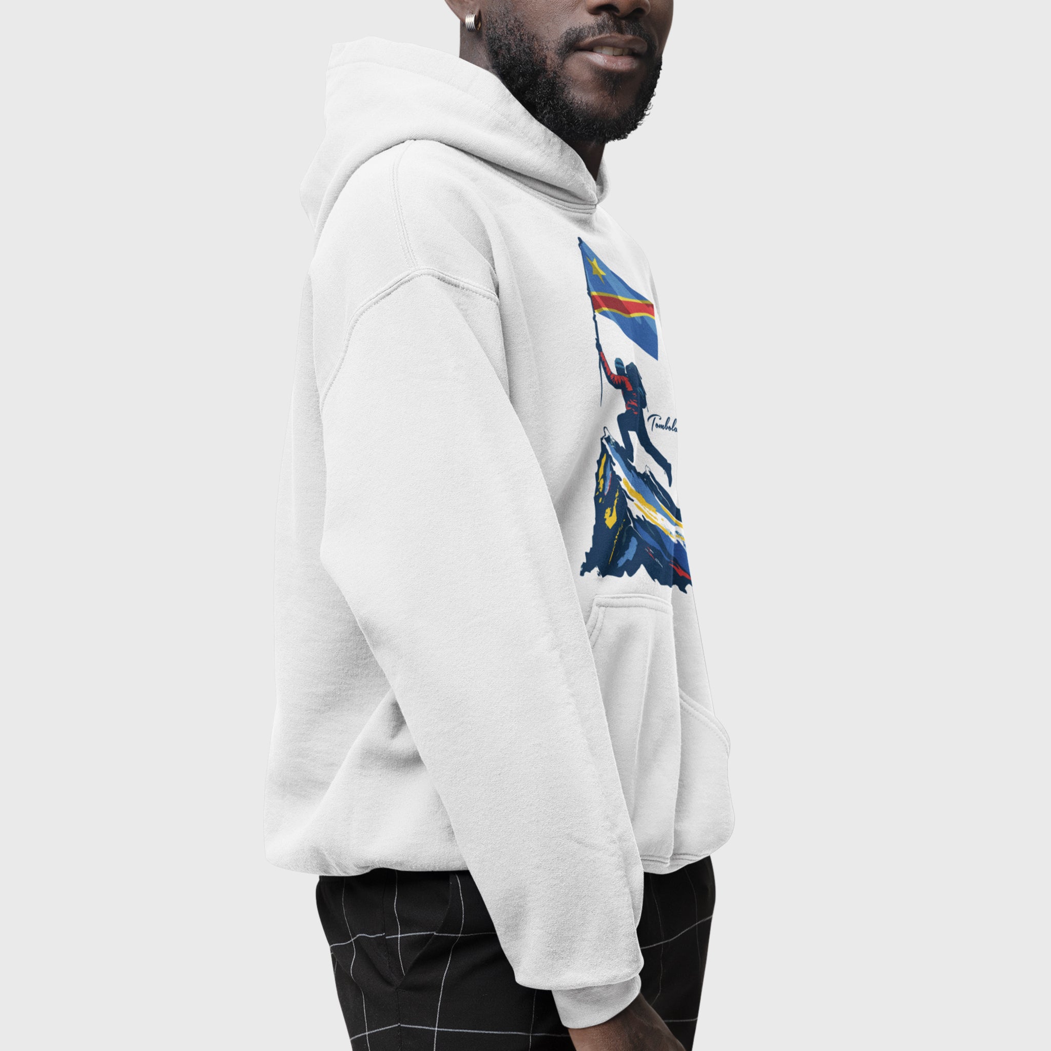 Congo Bendele Hoodie White