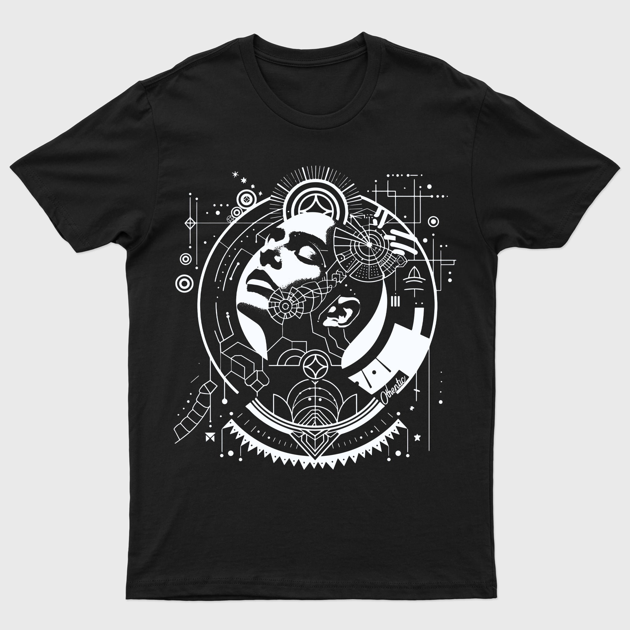 Othentic Overthink Printed Black T-shirt