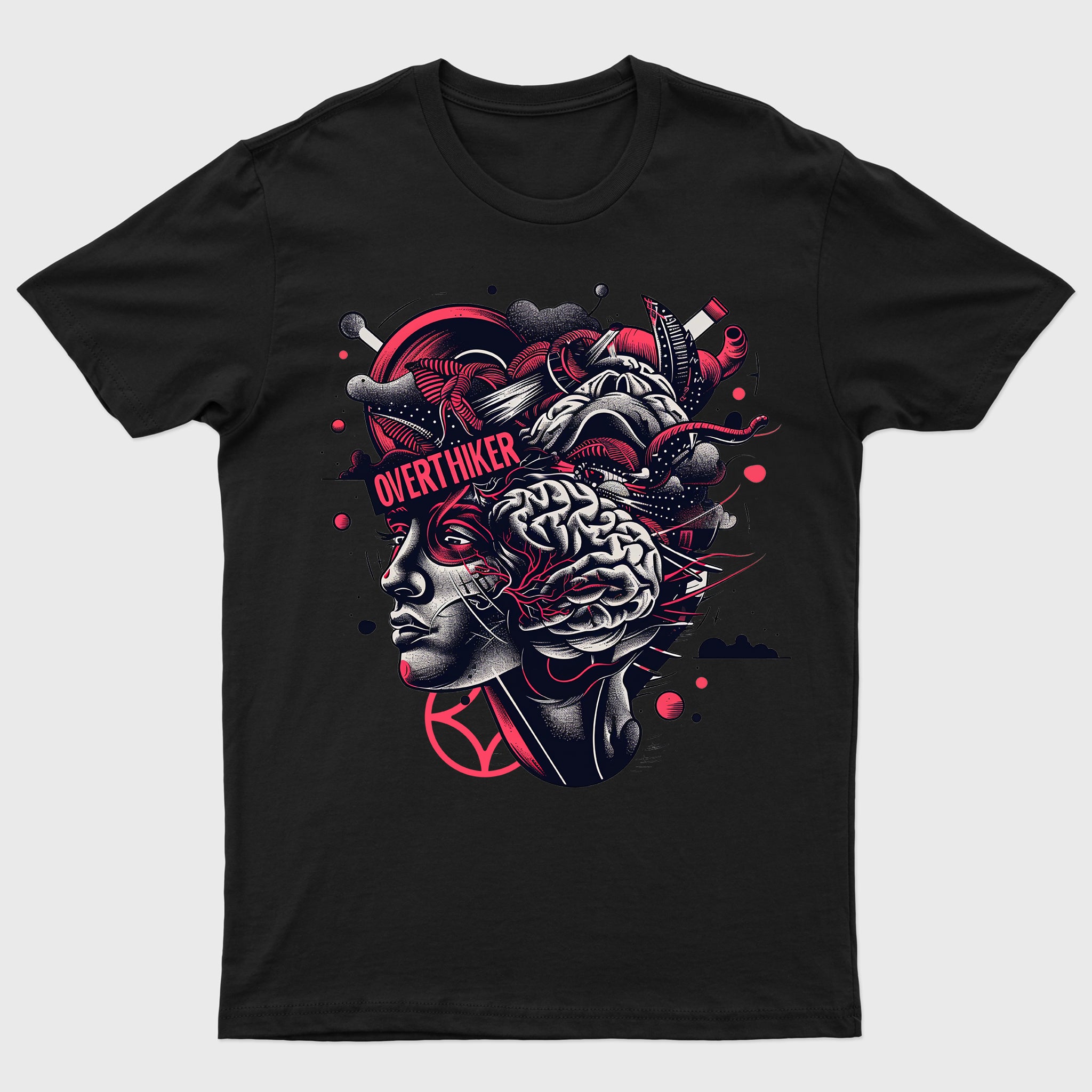 Overthinker Printed Black T-shirt