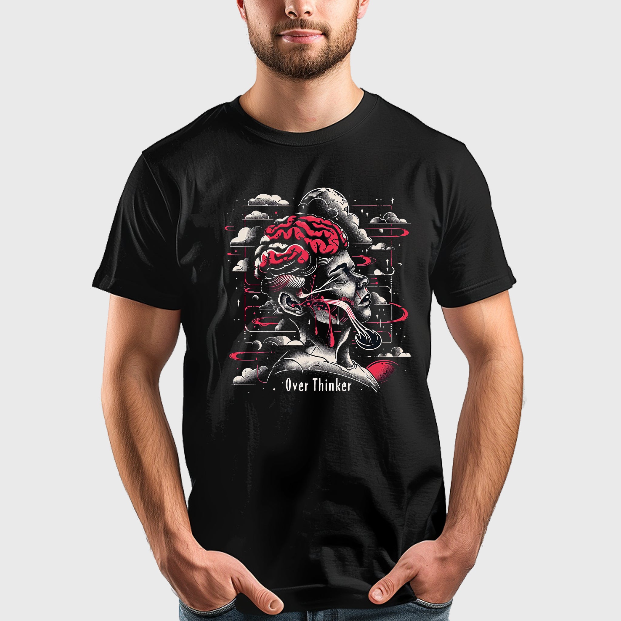 Over Thinker Black T-Shirt