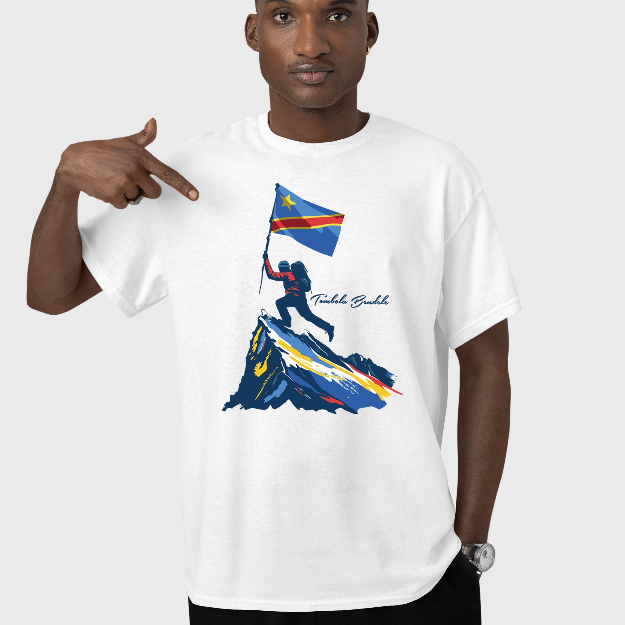 Tombola Bendele Printed White T-shirt