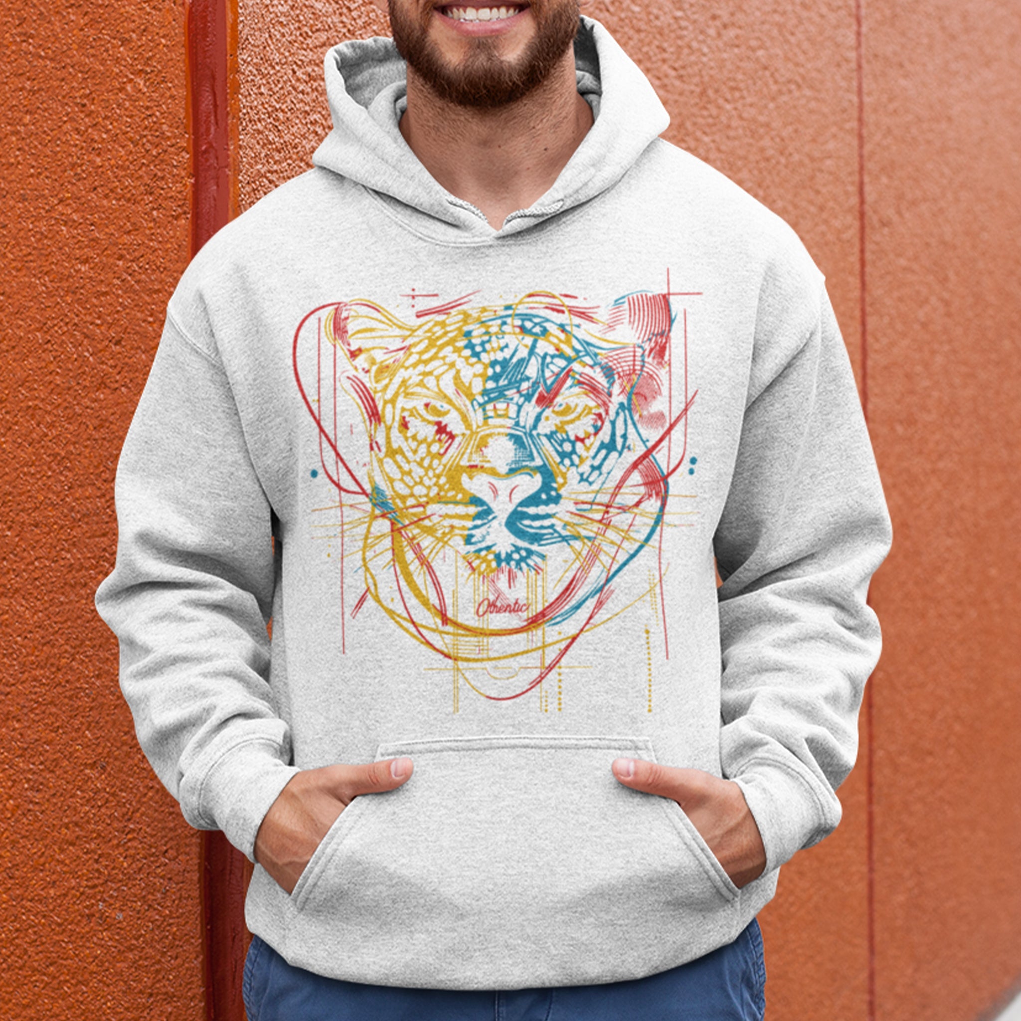Leopard Print Premium White Hoodie