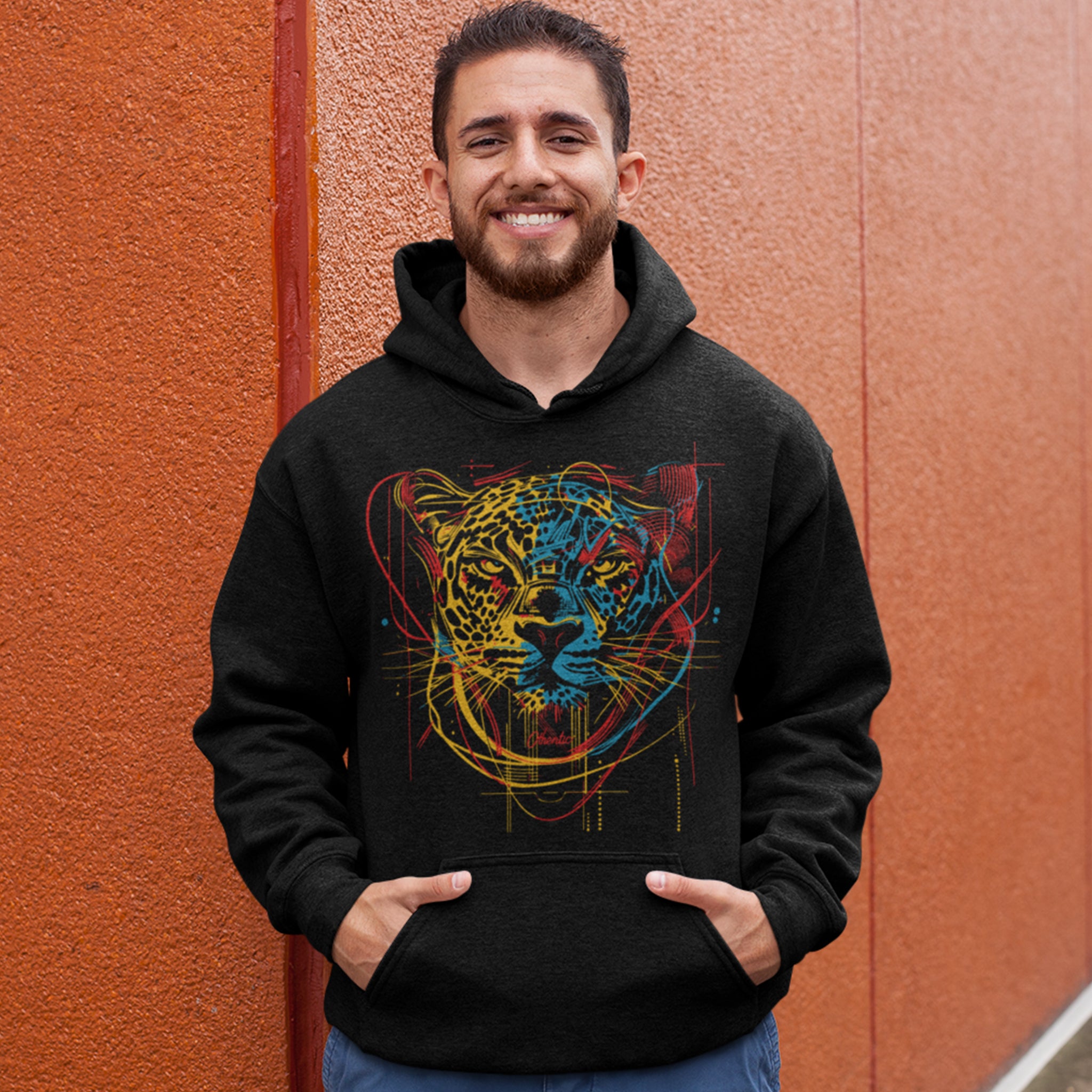 Leopard Print Premium Black Hoodie