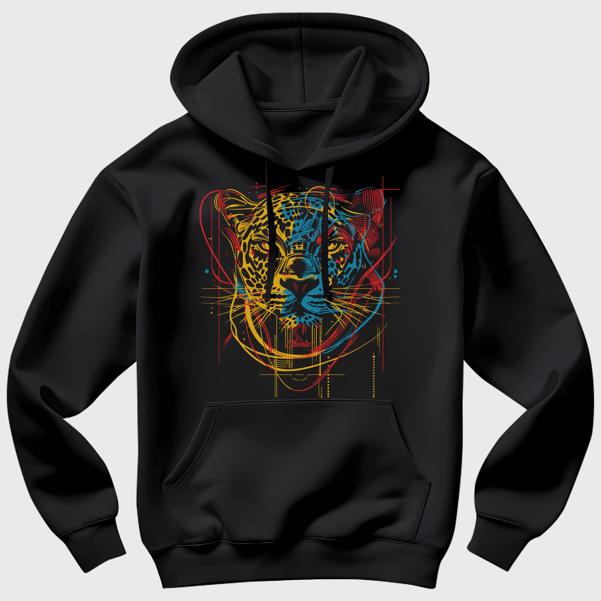 Leopard Print Premium Black Hoodie