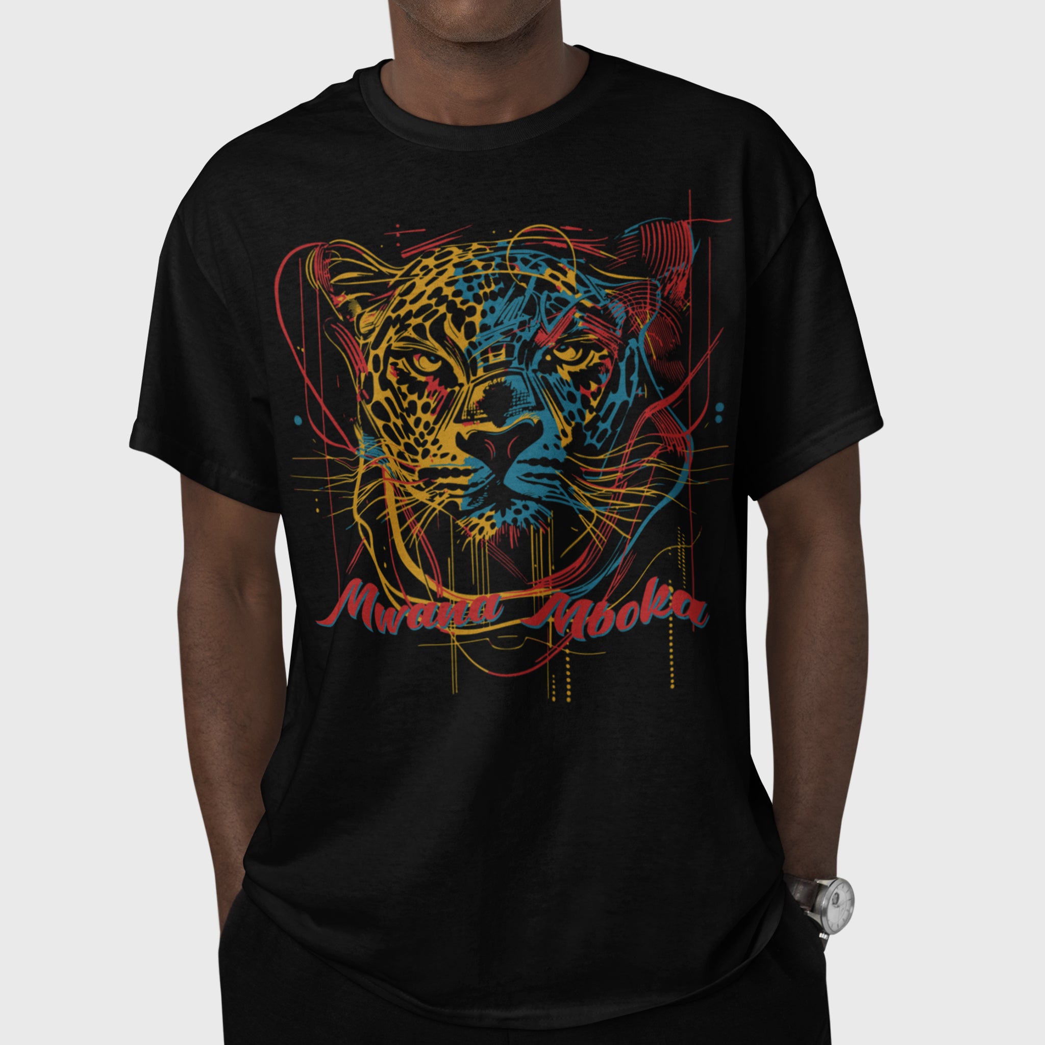 Mwana Mboka Printed Black T-shirt